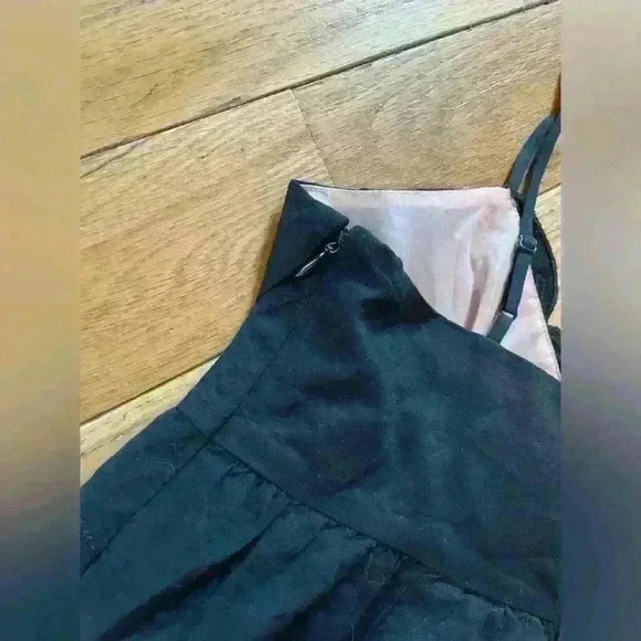 Betsey Johnson Vintage Black Mini Dress Empire Waist Illusion Sheer Y2K SZ 6 - Picture 10 of 16